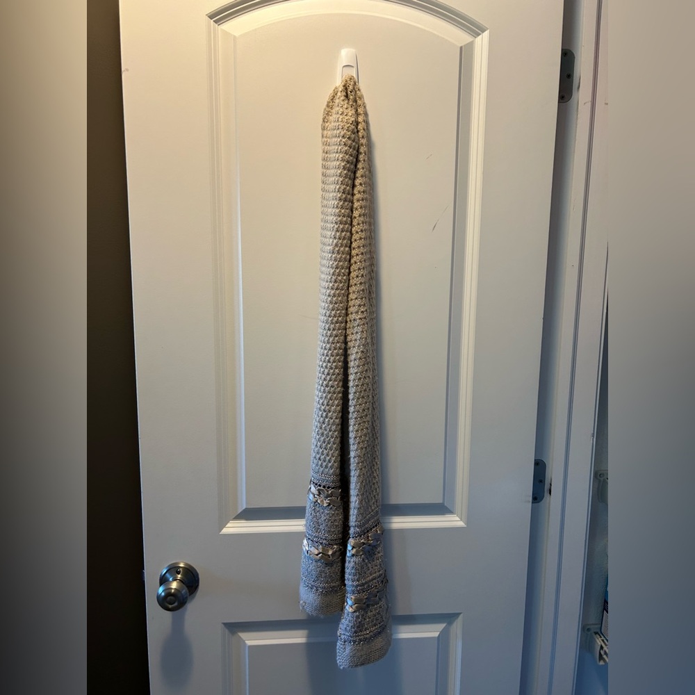 Coldwater Creek Neutral Metallic Knit Scarf